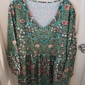 Women's 3X floral blouse